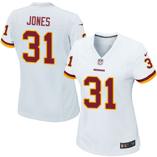 Women's Game Matt Jones Nike Jersey White Road - #31 NFL Washington Redskins